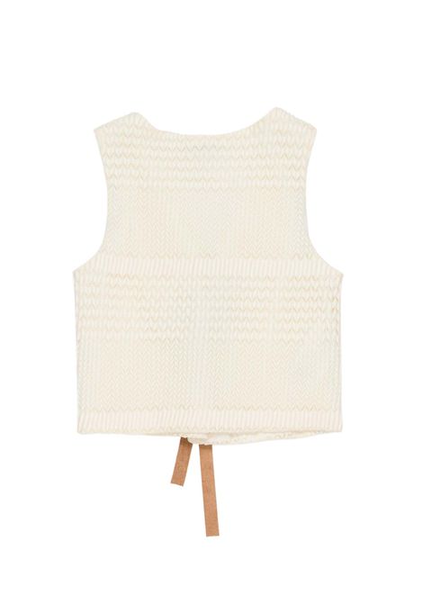 Gilet con fiocco Lù-Lù BY MISS GRANT | LL4263LATTE